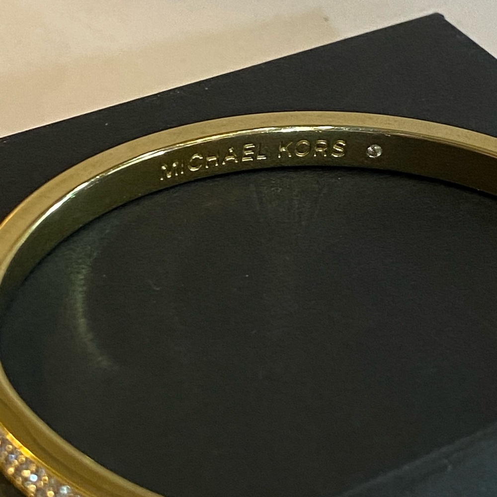 Michael Kors Gold and Crystal Locket Bracelet - Picture 4 of 8